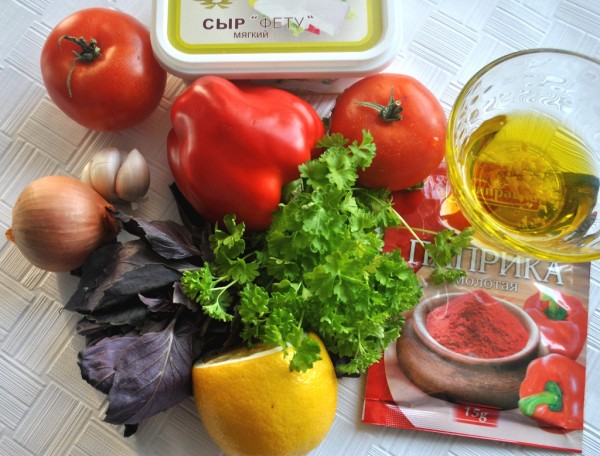 Ингредиенты для греческого салата